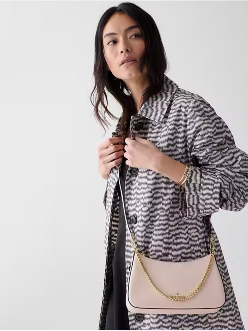 Kate Spade Margot Saffiano Convertible Crossbody Bag Powdered Sugar Pink - Picture 6 of 6
